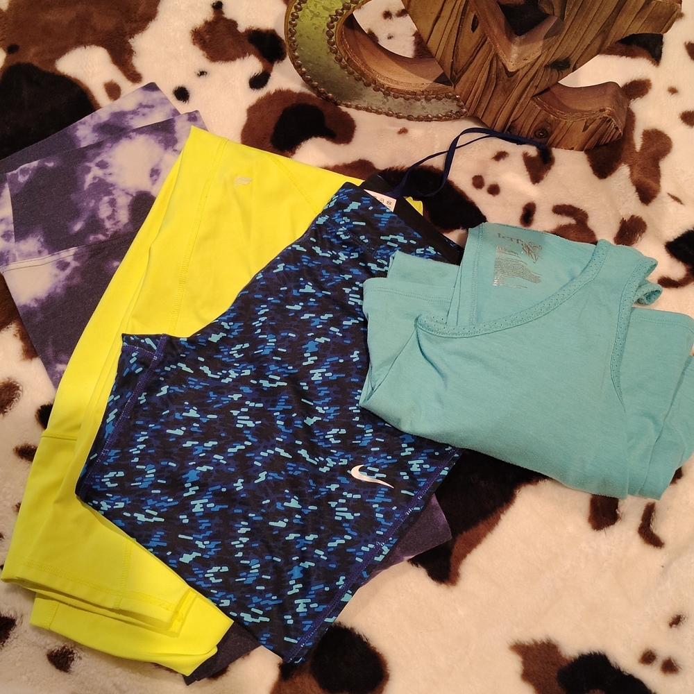 Nike Blue and Yellow Activewear Set